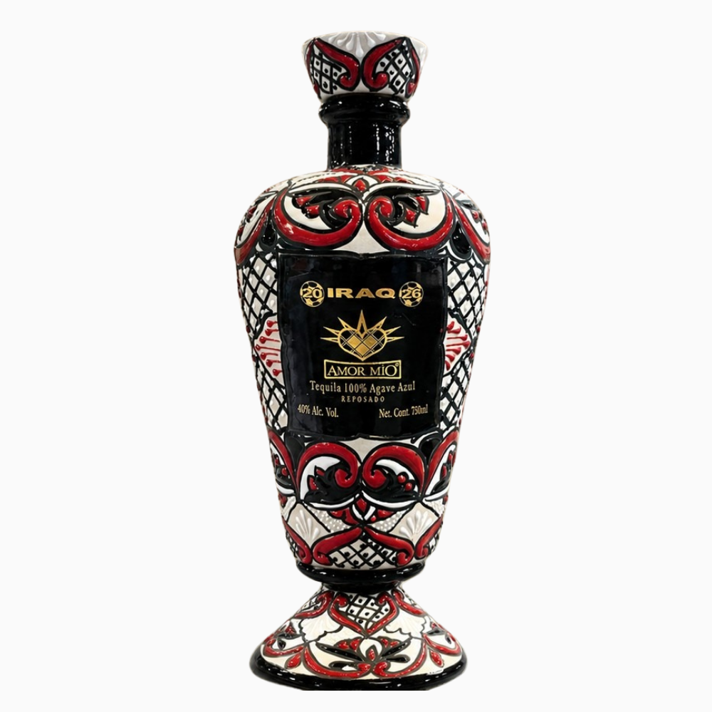 Amor Mio Reposado Ceramic Tequila FIFA World Cup Iraq Edition