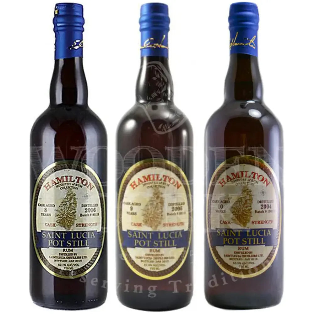 Hamilton St Lucia Cask Strength 8, 9 & 10 Year Bundle