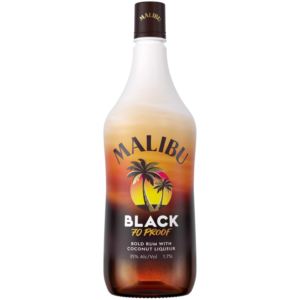 Malibu Black Coconut Flavored Rum 1.75L